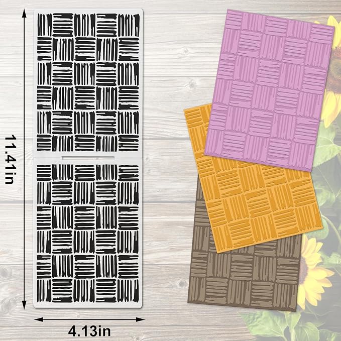 Hying Wood Grain Plastic Embossing Folders - Image 2