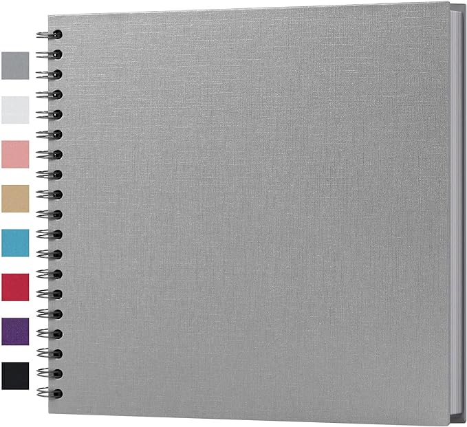 potricher 10 x 10 Inch DIY Scrapbook Album 40 Pages Hardcover Kraft Paper Scrap by potricher