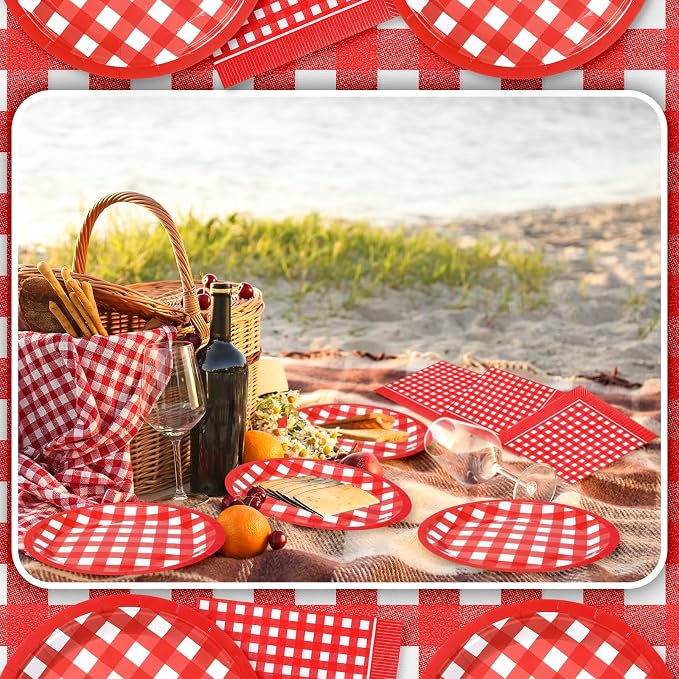 Zhehao 120 Pcs Disposable Paper Plates and Napkins Bulk Birthday Party - Image 4