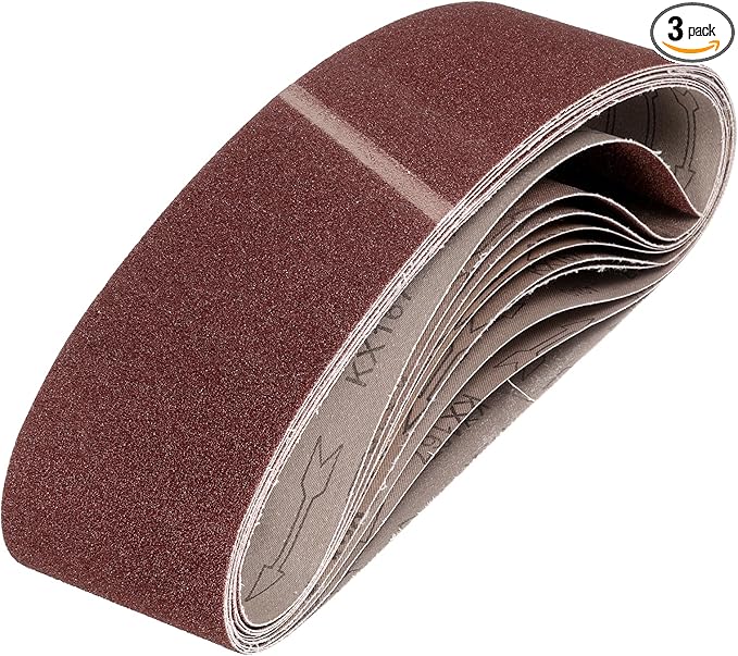 HARFINGTON 4 x 36 Inch Sanding Belts, 3 Pcs 60 Grits Aluminum Oxide Abrasive Belt Sander File Belt for Woodworking, Metal Polishing, Knife Sharpener