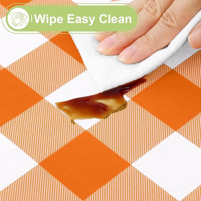 Smiry Rectangle Table Cloth, Waterproof Vinyl Tablecloths - Image 3