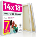 PHOENIX Large Stretched Canvas for Painting 14x18 Inch/7 Value Pack, 8 Oz by PHOENIX