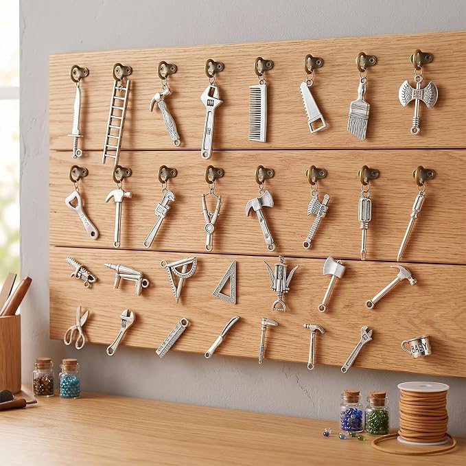 40PCS 1:12 Miniature Dollhouse Silvery Metal Home Repair Tools Micro Scene - Image 2
