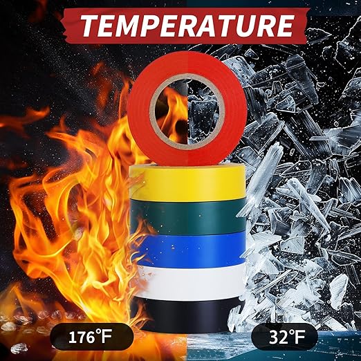 Avery Dennison Electrical Tape, 6 Rolls General Use PVC Electric Tape, UL/CSA Listed 3/4 in x 66 ft Insulating Vinyl Tape for Electrical, Repairs, Automotive and Equipment, EE-100, Multi Colored