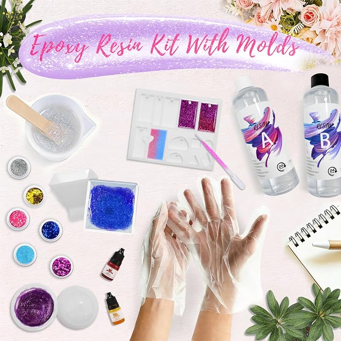 RNYBFPT Epoxy Resin Kit for Beginners, 18oz Crystal Clear Resin - Image 2