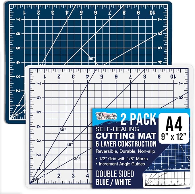U.S. Art Supply 9" x 12" Self-Healing Cutting Mat 5-Ply by USArtSupply