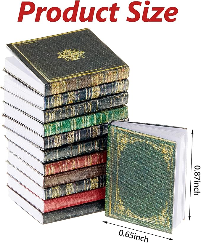 Skylety 24 Pieces 1:12 Scale Miniatures Dollhouse Books Assorted Miniatures - Image 2