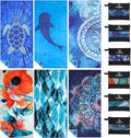 6 Pack Microfiber Lightweight Thin Beach Towel Sand Free Quick Dry Super Absorbent Large Towels for Swimming Pool Yoga Gym Travel Vacation Beach Accessories Essentials for Adults