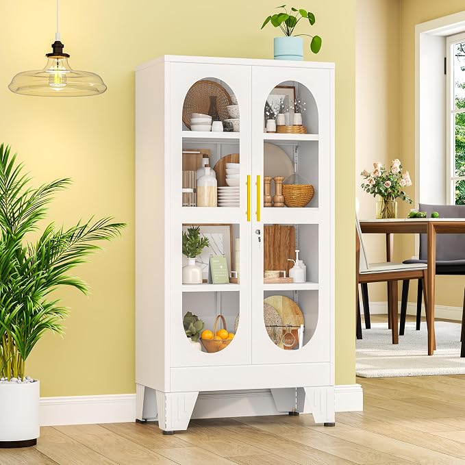47"H Metal Display Cabinet by BAOLIWO