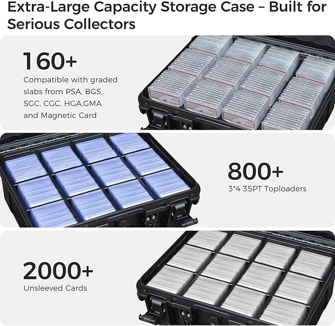 Turokacase Graded Card Case Storage Box – Extra Large Trading Card Storage Box - Image 5