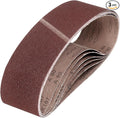 HARFINGTON 6 x 48 Inch Sanding Belts, 3 Pcs 80 Grits Aluminum Oxide Abrasive Belt Sander File Belt for Woodworking, Metal Polishing, Knife Sharpener