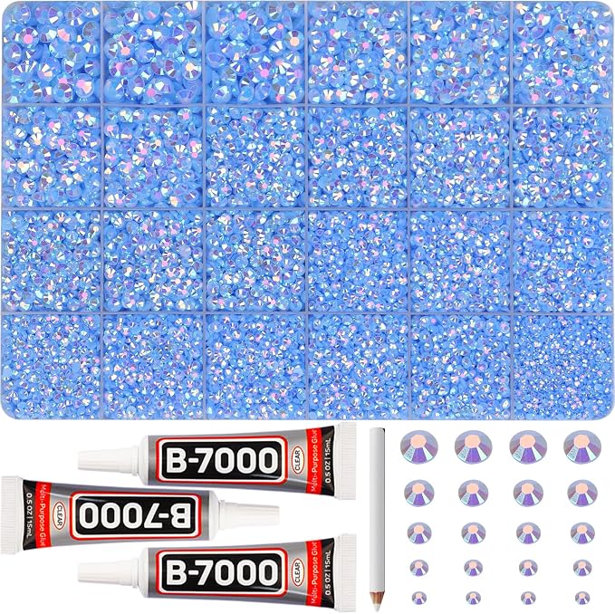 31000Pcs Light Blue Rhinestones by Worthofbest