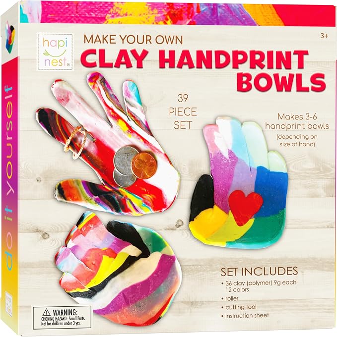 Hapinest Make Your Own Clay Handprint Bowl Kit by Hapinest