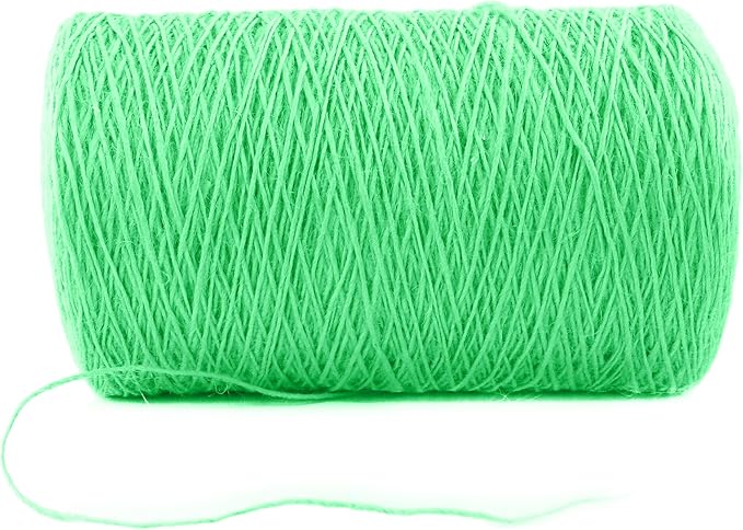 1mm x 5000 Feet Light Green Jute Rope, Twine for Gardening Tomato Climbing Plant Tie Floristry Crafts Gift Wrapping Packing Decor