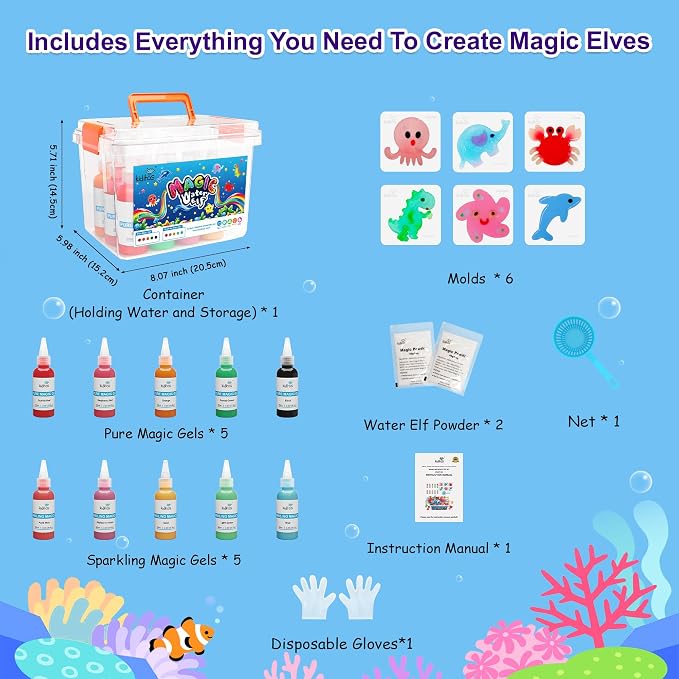 Kiditos Magic Water Elf Toy Kit, Squishies - Image 4