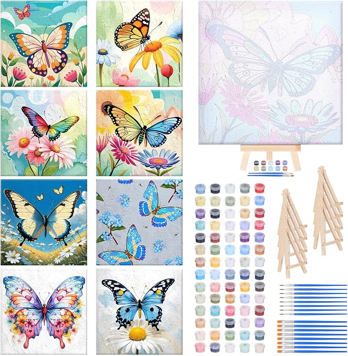 RoundFunny 8 Set Paint by Numbers Kit by RoundFunny