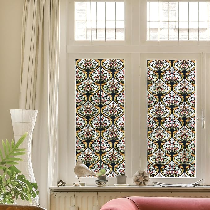 3D Vintage Stained Glass Window Film - Image 3
