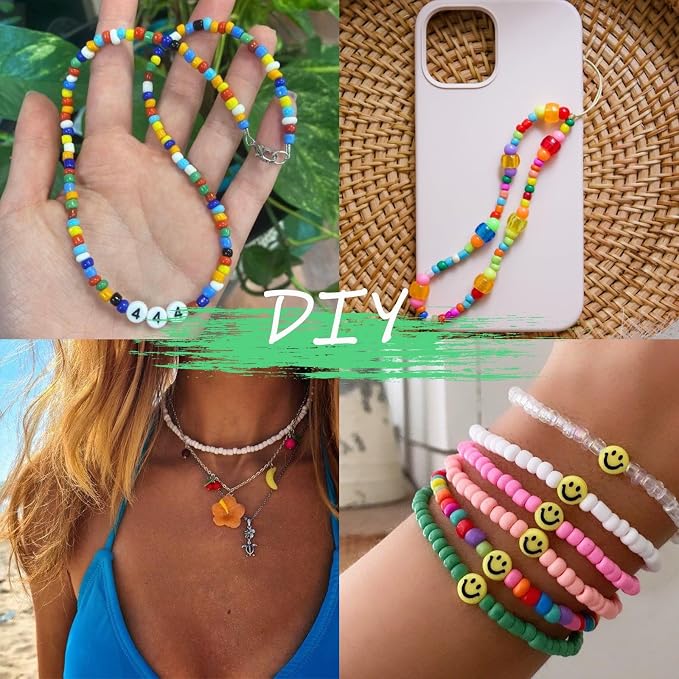 Efivs Arts 6720pcs 48 Colors 4mm Glass Seed Beads Kit - Image 7