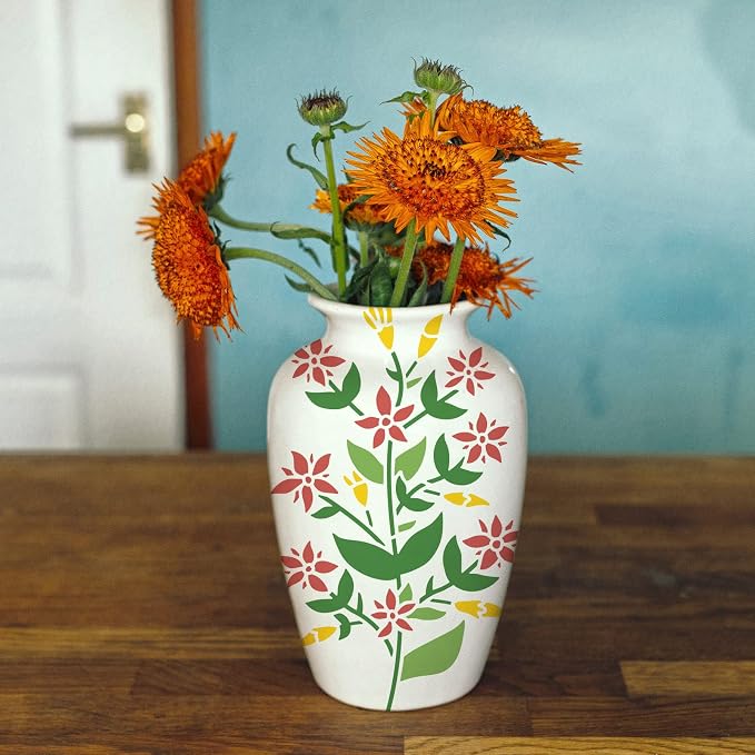 ORIGACH 6 Pcs Field Flowers Stencil - Image 7