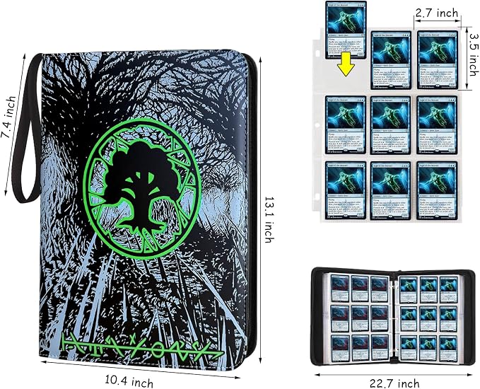 9 Pocket Card Binder, 720 Double Sided Pocket Trading Card Binder, Premium PU - Image 2