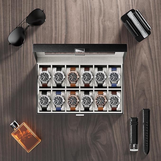 ProCase Watch Box Organizer, 12 Slot Watch Display Case - Image 2