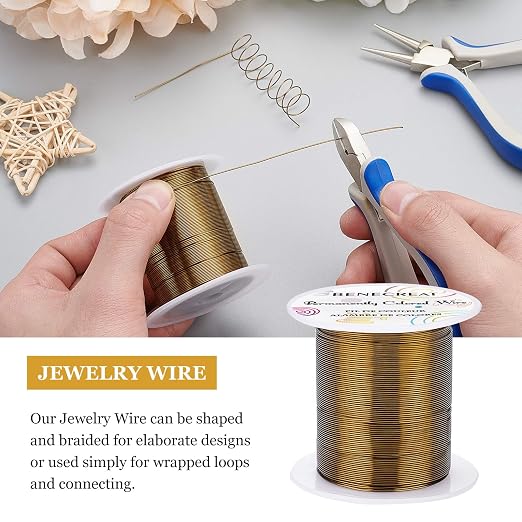 BENECREAT 22 Gauge 55 Yards Jewelry Beading Wire Tarnish Resistant Copper Wire - Image 4