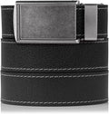 SlideBelts Full Grain Leather Belt with Contrast Stitching - Custom Fit for Adult Men, Golfers
