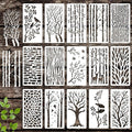 INFUNLY 15Pcs Tree Wall Stencil by INFUNLY