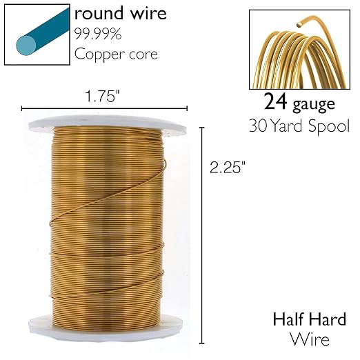 The Beadsmith Wire Elements 24-Gauge Lacquered Tarnish-Resistant Copper Wire - Image 4