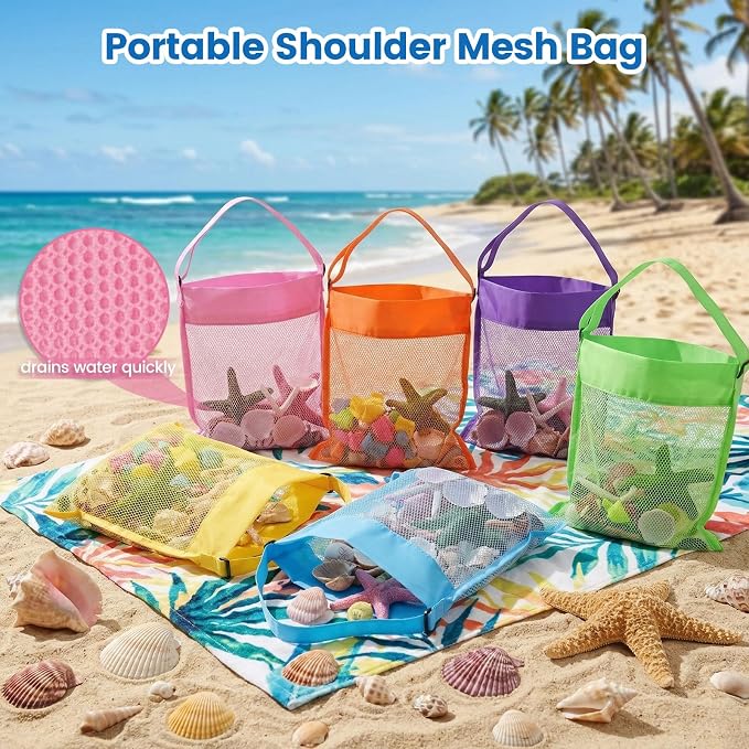 FUTUREPLUSX 6PCS Mesh Beach Bags - Image 4