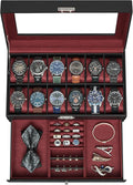 SONGMICS Watch Box, 12-Slot Watch Case Organizer by Unknown