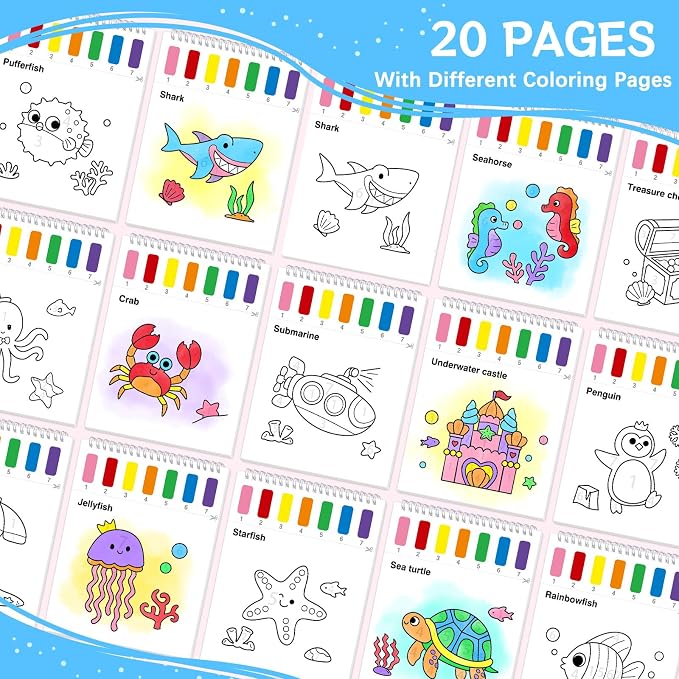 SOCOLER Paint with Water Coloring Books - Image 2