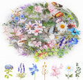 160Pcs Natural Flower Stickers for Scrapbooking, Self-Adhesive Transparent by Weenkilly