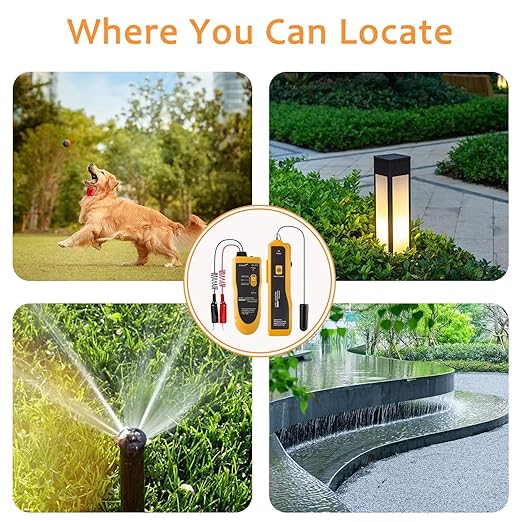 NOYAFA NF-816 Underground Wire Locator, Underground Cable Locator for Pet Fence Buried Sprinkler Valve, Locating Irrigation Tone Generator Kit Probe, Electrical Wire Tracer with Earphone