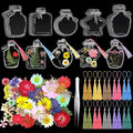 TaoBary 91 Pcs DIY Handmade Transparent Dried Flower Bookmark Set Include by TaoBary