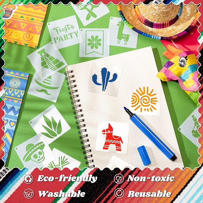 Fainne 100 Pcs 2 Inch Stencils Small Stencils - Image 4