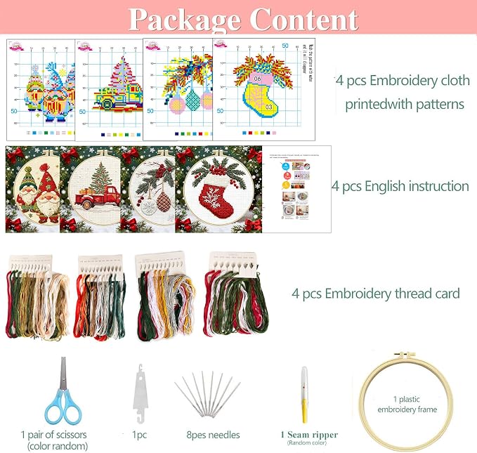 Zhenqing 11CT Stamped Cross Stitch Kit - Image 4