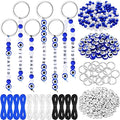 Landical 564 Pcs Evil Eye Keychain Making Kit DIY Bead Keychain Charm Blue Key by Landical