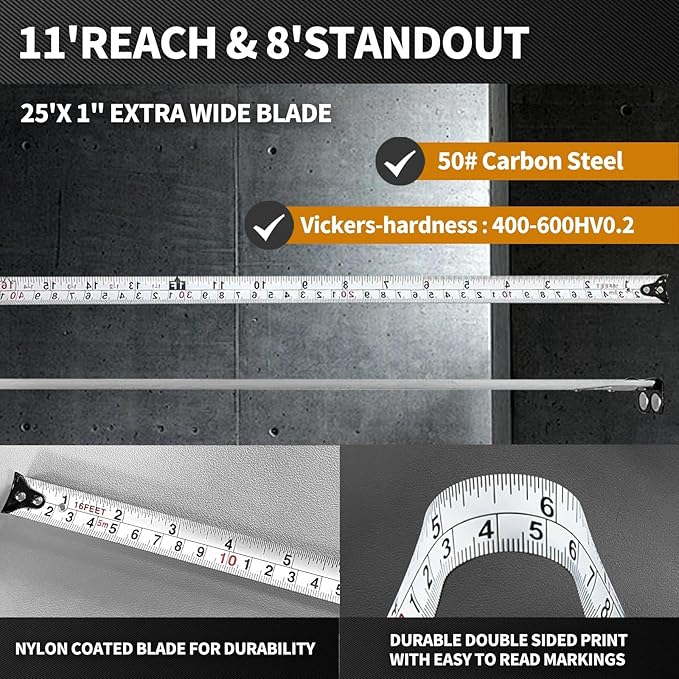 Laser Tape Measure, 131ft Laser Measuring Tool & 16ft Digital Tape Measure Pythagorean Mode, Area, Volume, Ft/Ft+in/in/M Unit Distance Meter for Woodworker Tool