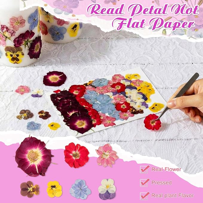 96 Pcs Natural Dried Pressed Edible Flowers - Image 4