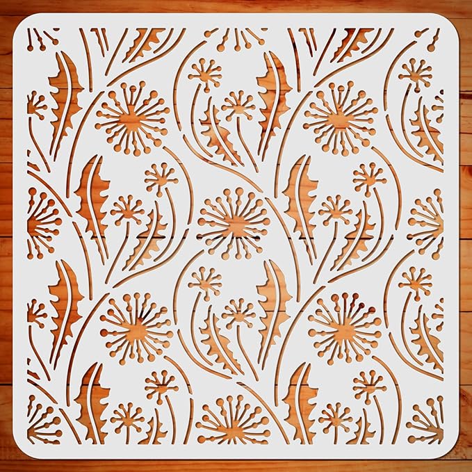 ORIGACH Dandelion Stencil Reusable Dandelion Texture Stencils by ORIGACH