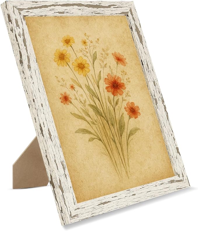 puthiac 8x10 Rustic Farmhouse Picture Frame, Distressed White, 1 Pack | - Image 6