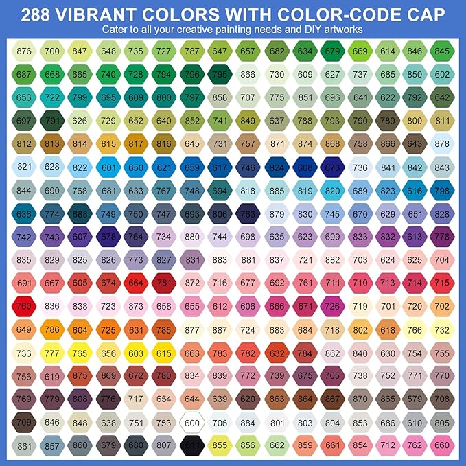 288 Colors Acrylic Paint Markers - Image 3