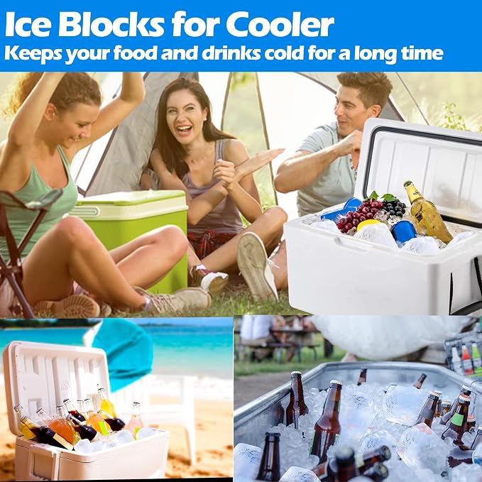 XANGNIER Extra Large Ice Block Mold, 2 Pack 4.7lbs Ice Cubes - Image 5
