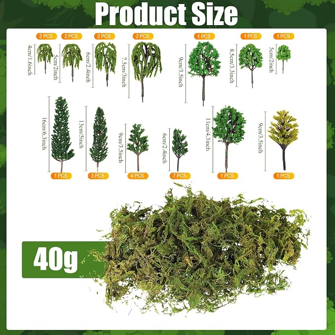 Tigeen 28 Pcs Model Trees Mixed Model - Image 2