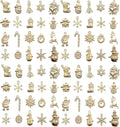 WOCRAFT 60pcs KC Gold Christmas Bracelet Charms by WOCRAFT