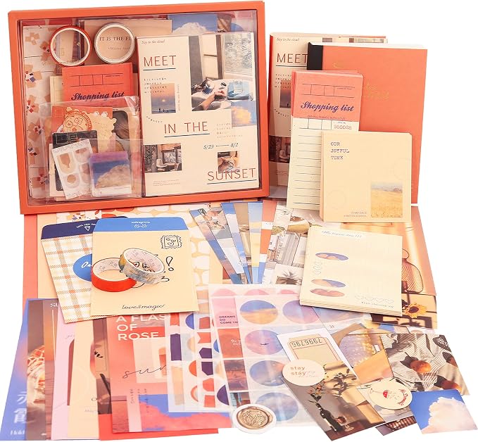 emmoolife 348 Pcs Scrapbooking Supplies Kit, Vintage Aesthetic Scrapbook Kit - Image 8