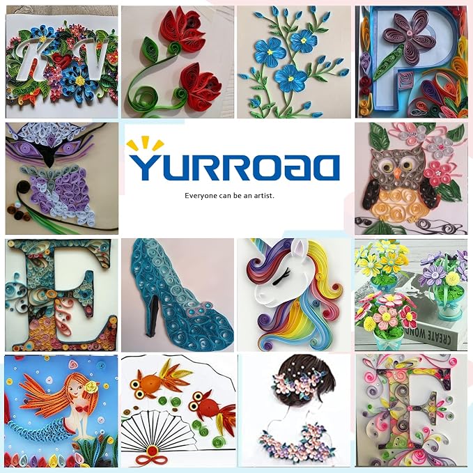 All-in-One Paper Quilling Kit– 1860pcs 3mm/5mm/10mm Quilling Paper Strips - Image 6