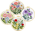 Zhenqing 4-Piece Floral Cross Stitch Kit by ZhenqingHomeFlagship