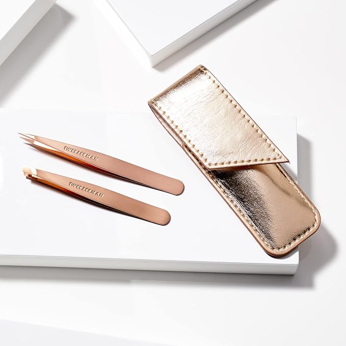 Tweezerman Rose Gold Petite Point and Slant Set - Image 9